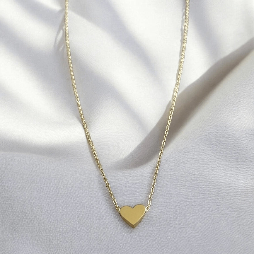 Collier coeur doré