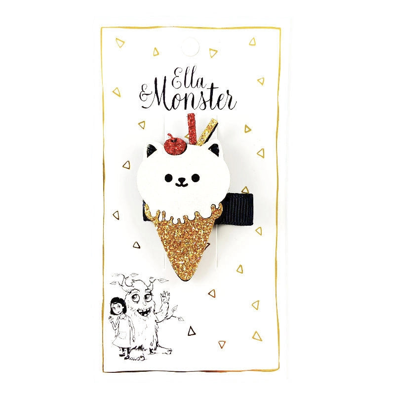 Barrette glace pailletée, accessoire cheveux fille – By Hélène