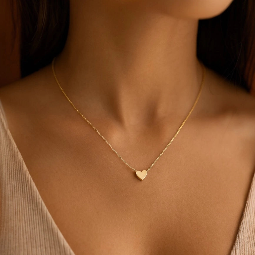 Collier coeur doré