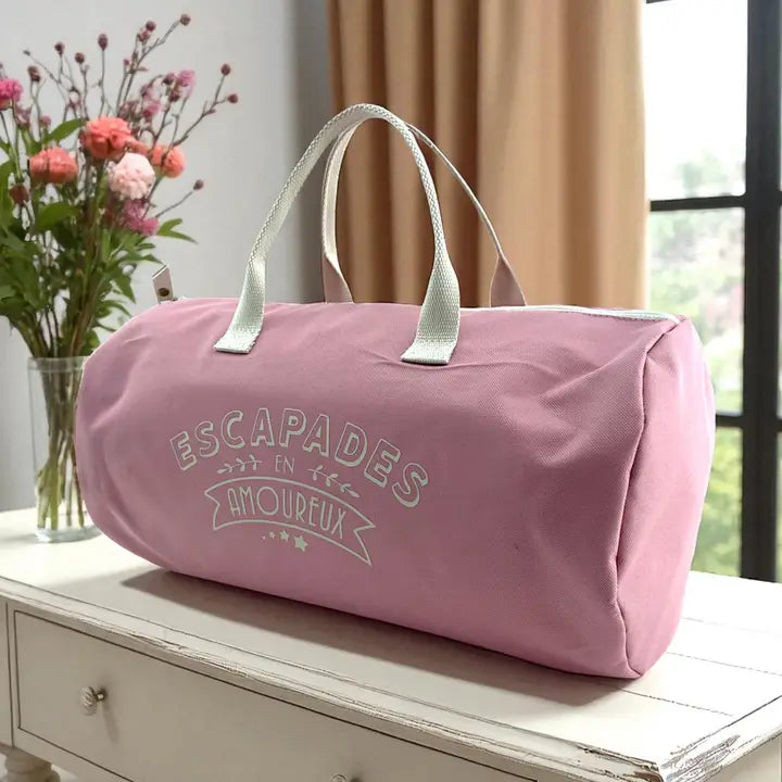 Sac polochon escapade en amoureux week-end - By Hélène
