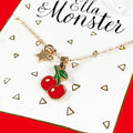 Collier fille pendentif cerise, bijou enfant – By Hélène