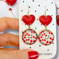 Boucles d'oreilles pendants cerises fantaisie - By Hélène