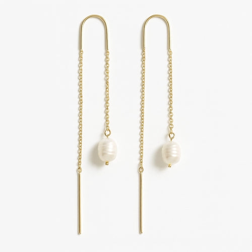 Boucles d'oreilles pendantes perles