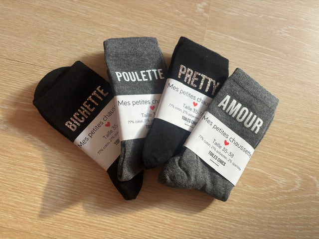 Chaussettes "mots"