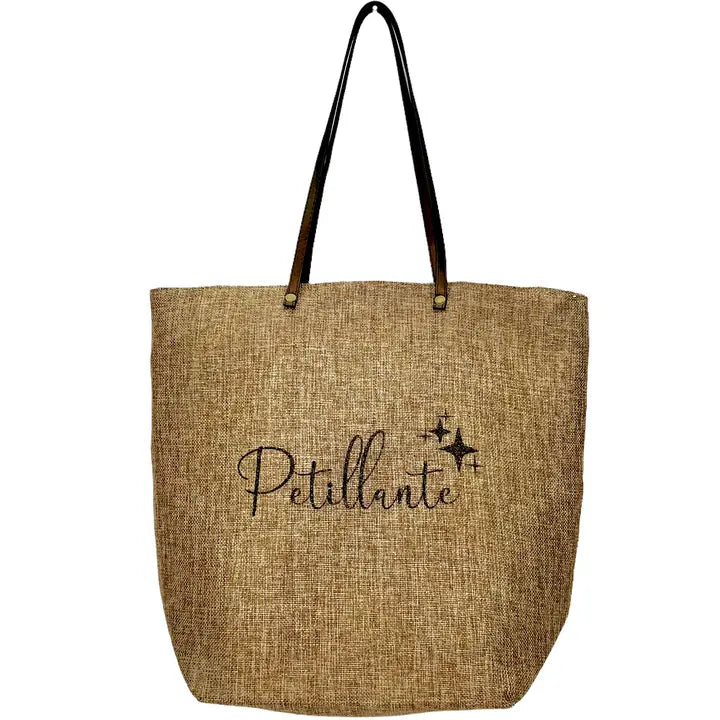 Sac jute scintillant naturel et brillant - By Hélène