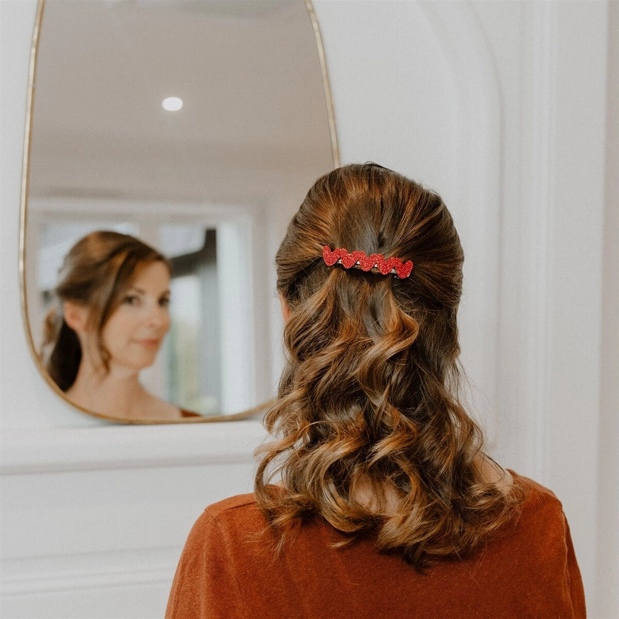 Barrette clip coeurs