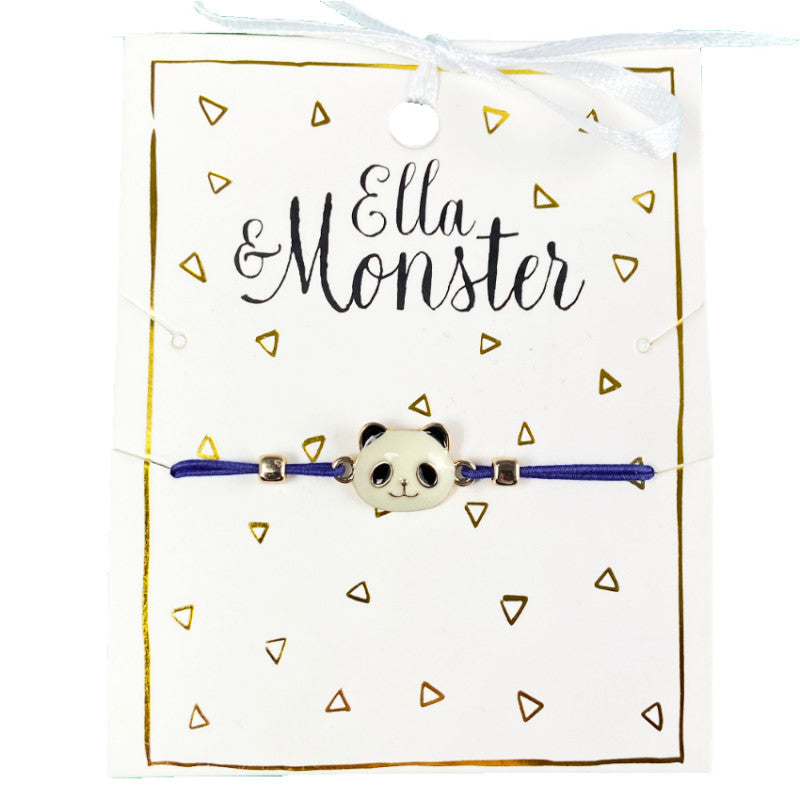 Bracelet élastique à motif panda pour fille – By Hélène