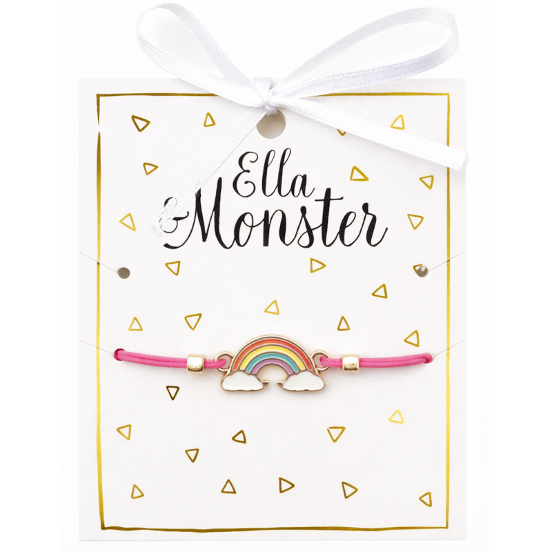 Bracelet élastique à motif arc en ciel pour fille – By Hélène